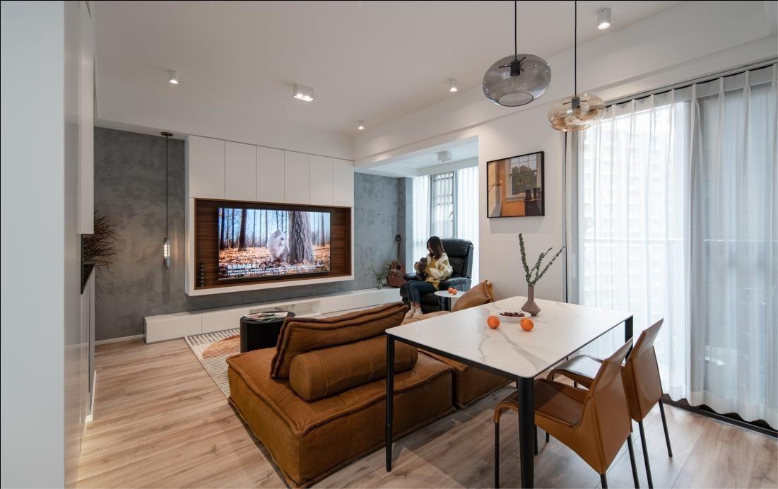 灰蓝色乳胶漆电视背景墙_电视背景墙淡蓝色乳胶漆_电视背景墙刷灰蓝色好看吗