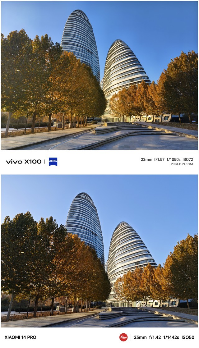 vivo X100、小米14 Pro拍照对比,拍太阳差距这么大?