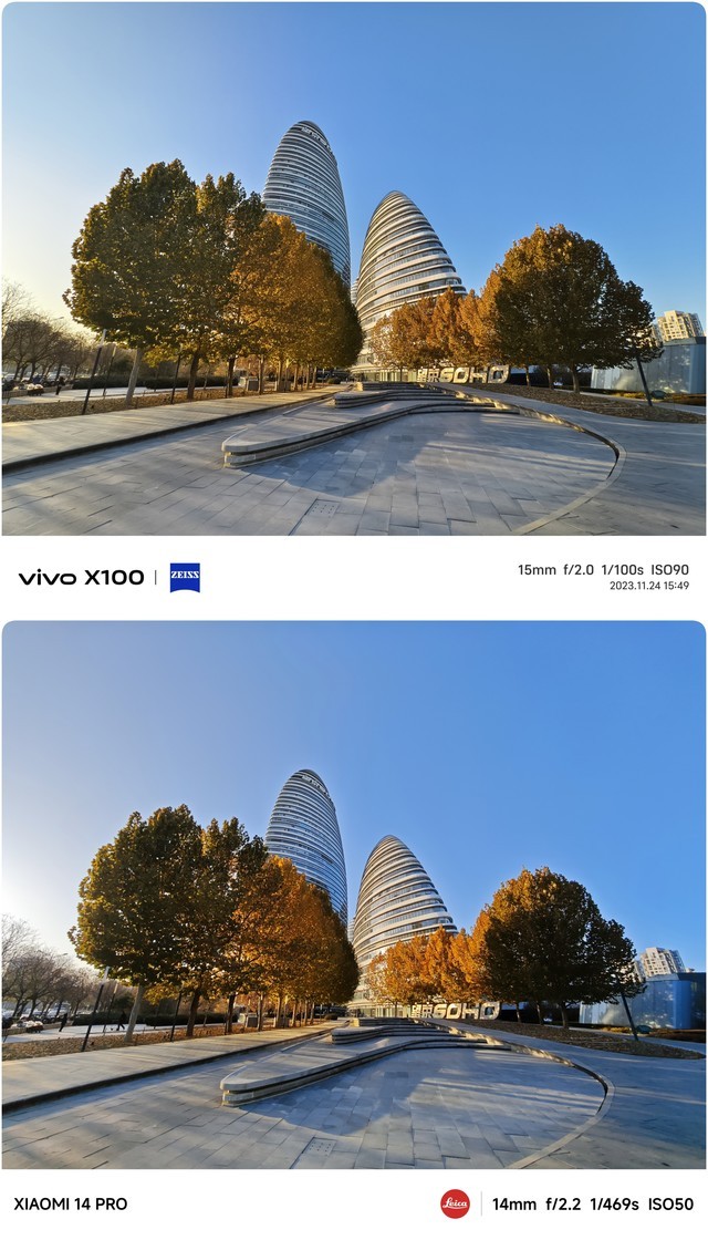 vivo X100、小米14 Pro拍照对比,拍太阳差距这么大?