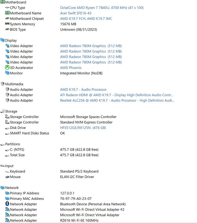 AMD锐龙7 7840U助力AI 多核性能提升20% 宏碁传奇Edge 16评测