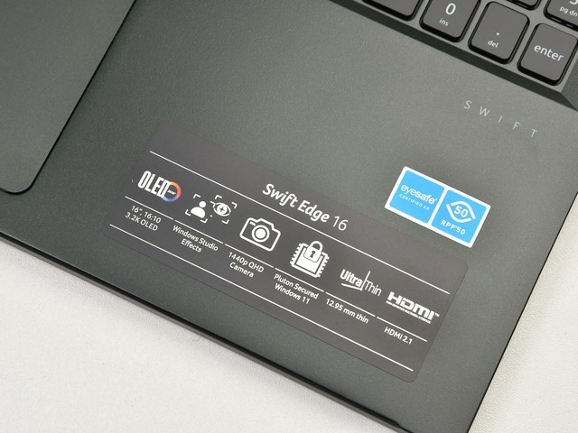 AMD锐龙7 7840U助力AI 多核性能提升20% 宏碁传奇Edge 16评测