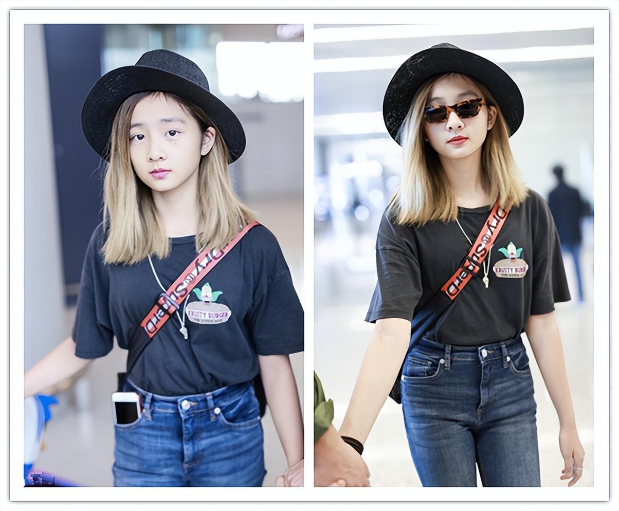 黄多多越长大越美穿低调朴素的T恤（颜值不输大明星妈妈）__黄多多越长大越美穿低调朴素的T恤（颜值不输大明星妈妈）