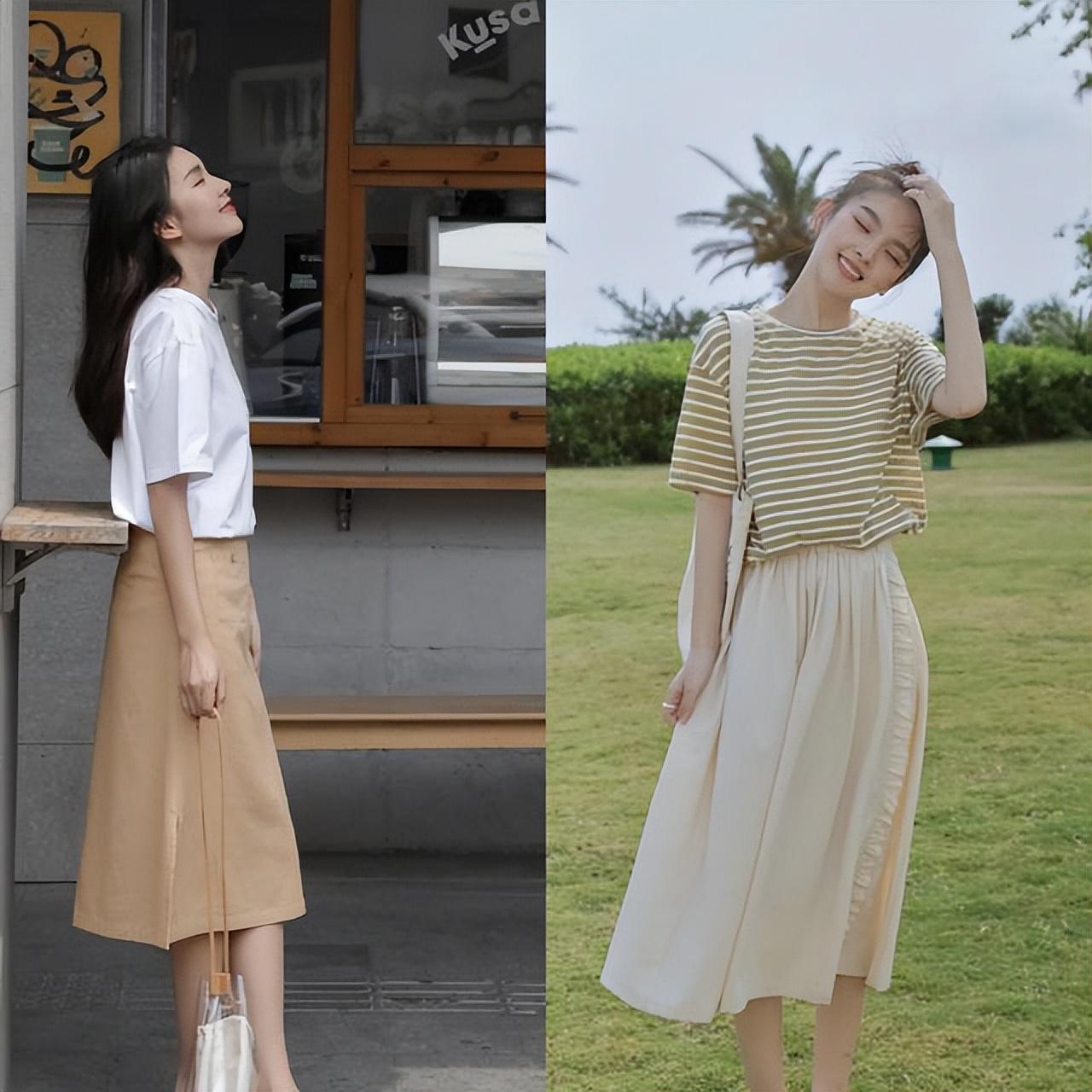 _夏季穿什么显瘦_夏天穿什么短袖显白